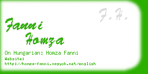 fanni homza business card